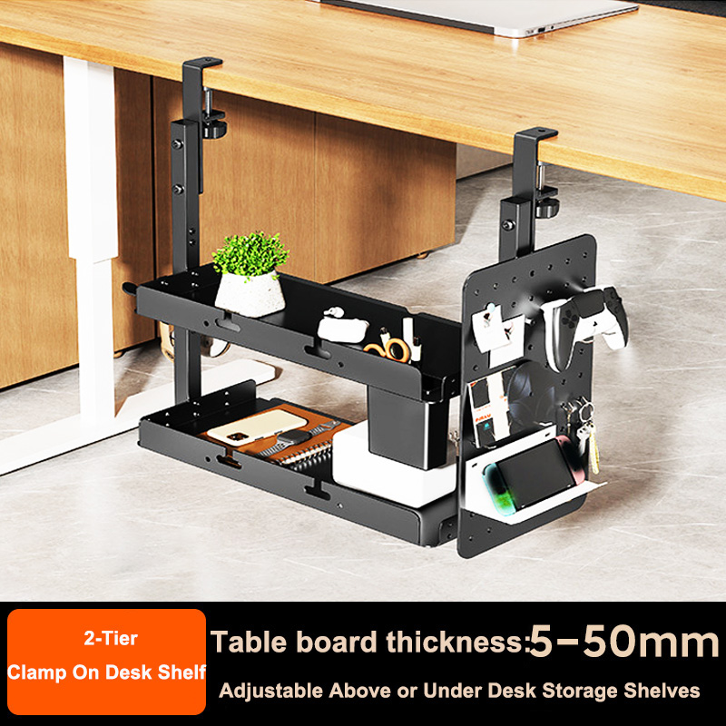 Gaming Accessories Table - Настольный органайзер-полка на 14 дюймов, 2-уровневый,