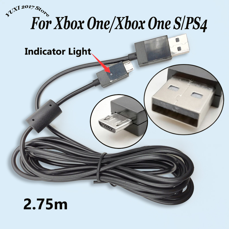 Gaming Accessories Ps4 - 1/2 шт. черный зарядный кабель Micro