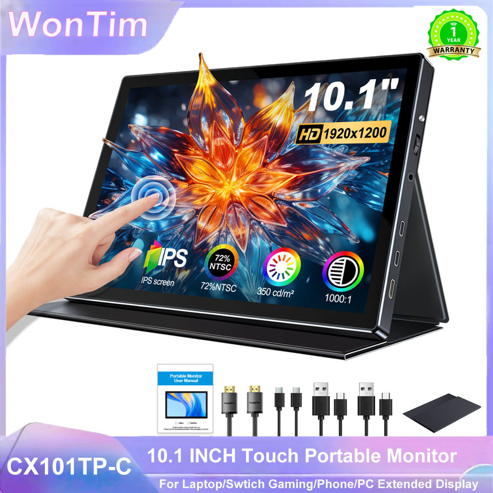 Gaming Accessories Monitor - 10,1-дюймовый сенсорный дисплей 1920x1200, портативный монитор